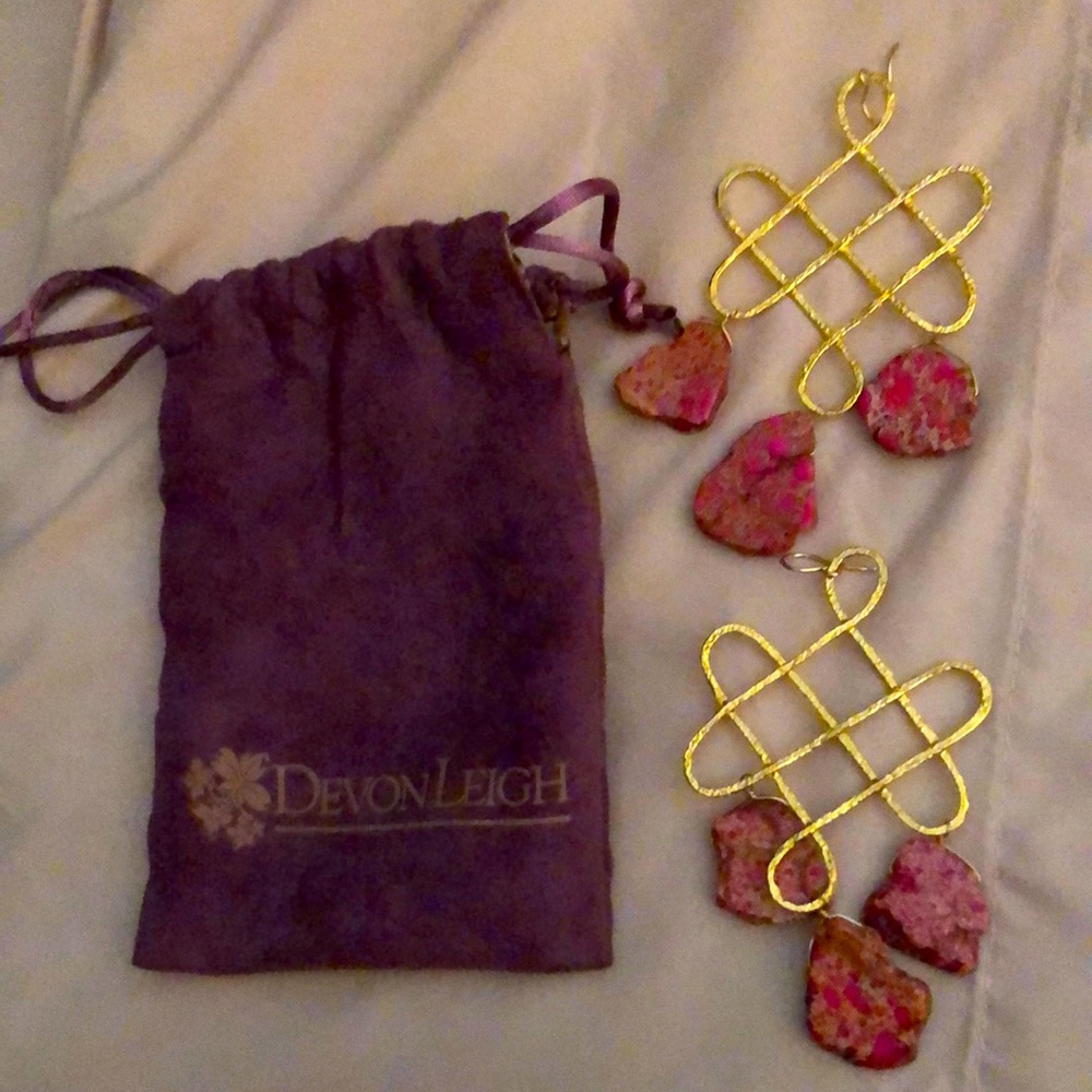 Lovely stone chandelier earrings